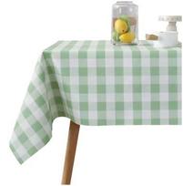 Itališkas žalias languotas staltiesė 140X140cm Italijos Paryžiaus languotas Baltas Žalias