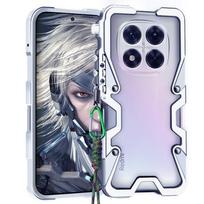 Šarvuotas Varžtas Metalinis Rėmas Atsparus Smūgiams Dangtelis Skirtas Xiaomi redmi note 14 pro Aliuminio Buferio Dėklai Sunkaus Naudojimo Dėklai Skirti Redmi note 14 redmi note14 5G sidabras