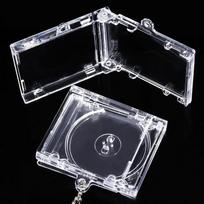 New Clear Blank Album Mini CD Case Keychain CD Player for DIY Backpack Pendant Keyring Peripheral Commemorative Album Key Holder 1pcs