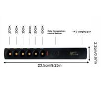 Portable Color Temperature Lamp Stick Simple Professional USB Rechargeable 2700K‑6000K 6 Modes For Photographic Fill