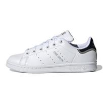Adidas Originals STAN SMITH J Leather Sports Slip Resistant Abrasion Resistant Low top Skateboard Shoes White Black H05043 36⅔