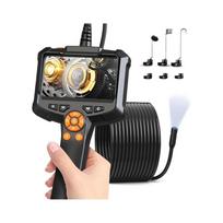 Industrial Endoscope Camera with Light 1080P HD Borescope Tools with 8 Adjustable LED Lights 4.3  Endoscope with 16.4ft Semi-Rigid Snake Camera IP67