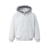 2026 m. Premium Retro Kailiniu Apykakle Hoodie Megztinio Striukė Vyrams ir Moterims - Rudens Madingi Poros Drabužiai Double Extra Large white