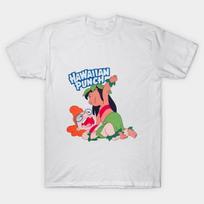 Men Black Print T-shirt Hawaiian Punch! No-Cut Transfer Paper Print Cotton Tshirt L balta