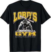 Lords Gym Bench Press Pasaulio Nuodėmė Krikščioniška Jėzaus Marškinėliai Unisex Marškinėliai S