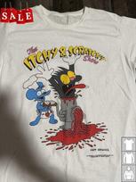 Naujas The Simpsons Itchy amp Scratchy Show trumpomis rankovėmis vyriškas visų dydžių marškinėlis JM286 Unisex T-shirt XXXL gray