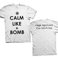 Rage Against The Machine Calm Like A Bomb T-Shirt White New Unisex T-Shirt XXXL