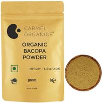 CARMEL ORGANICS Bacopa Monnieri 340 Gram Powder | Herbal Supplement for Focus, Memory & Stress Relief | Non-GMO | No Added Preservatives | Neer B