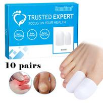 Sumifun White 10 porų/dėžutė, pėdos silikoninis pirštų dangtelis Kojos pirštas Valgus persidengiantis pirštų dangtelis Pirštų korekcija pirštų apsauga Pėdų priežiūra 10pairs balta