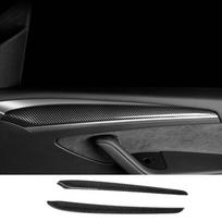 For Tesla Model 3  Accessories Center Console Decorative stickers Model Y Carbon Fibre ABS Model3 Decorative Door Trim
