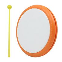 Orff Tambourine Oranžinis plastikinis būgnas Tamburinas su būgnų lazdelėmis Ritmo praktika Nešiojami mušamieji Muzikinis senosios muzikos ugdymas