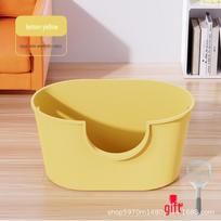 Extra Large Splash-Proof Semi-Enclosed Cat Litter Box, Anti-Sand, Universal for All Seasons In stock