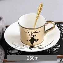 Naujas dinamiškas atspindžio puodelis 250~300 ml namų gėrimams, kūrybingas keraminis anamorfinis puodelis, kavos ir arbatos rinkinys, įdomi dovana 201-300ml