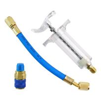 Automobilinis A/C alyvos/dažų purkštuvas 30 ml 1 oz su žemos pusės greito jungimo adapteriu 1/4 oro kondicionavimo automobilių tepaluoklis įpurškimo švirkštas