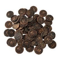 10-50Pcs Pirate Coins 3.8cm Plastic Metal Gold Coin Kids Birthday Party Treasure Chest Decoration Halloween Children's Toys 10pcs bronza