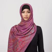 Bohemijos Pashmina Hijabo Šalikas Ilgas Musulmoniškas Kašmyro Šalis Moteriškas Foulard Minkštas Turbanas Galvos Apdangalai Moterims Galvos Juosta Prabangi pink