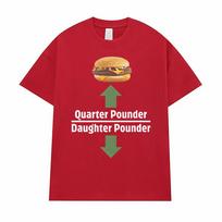 Quarter Pounder Dukters Pounder Spausdinta Marškinėliai Vyriški Moteriški Aukštos Kokybės Marškinėliai Oversized Trumpomis Rankovėmis Marškinėliai Madingi Drabužiai 3XL gray