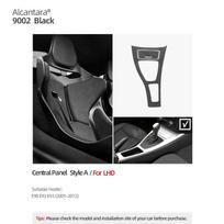 BMW E90 E92 E93 3 serijai Pagaminta iš Alcantara Centrinės konsolės Pavarų svirties panelės apdailos lipdukas Automobilio interjero tiuningo priedai Black 9002