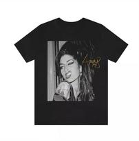 Amy Winehouse SIGNATURE Black Men T Shirt S-4XL SHORT Sleeve Shirt Unisex T-Shirt L