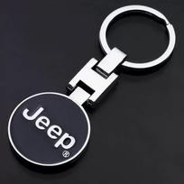 Puodelių Laikikliai Automobilio Emblema Raktų Pakabukas H Sagtis Dvigubas Raktų Žiedas Jeep Grand Cherokee Wrangler JK Gladiator Compass Renegade Pa juoda