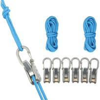 Rope Rollers 6 Pack Paracord, Rope Roller Tensioner Adjuster, Stainless Steel Heavy Duty Knot-Free Cam Lock Buckle, Tie-Down Cargo Tightening Pack of 1