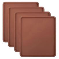 4-pack of silicone dehydrating pads with edges - compatible with silicone sheets, non-stick silicone tray liners