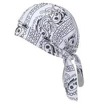 Vyriška bandana skara Dviračių galvos apdangalas Servetėlė Galvos Lauko Pirato skrybėlė Motociklo Spausdintas Paisley Daugiaspalvis Hip-Hop šokis One Size balta