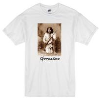 GERONIMO NATIVŲJŲ AMERIKIEČIŲ BEDONKOHE KILMĖS NDENDA VADOVAS VADAS BALTAS Marškinėliai 4XL