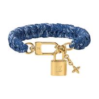 Louis Vuitton Classic Floral Design Bracelet Women bracelets Gold Blue M4641F Basic Packaging-Dust Bag+Box,17