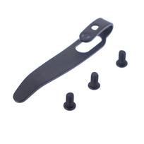 1 Set 420 Stainless Steel Material Knife Back Clip With 3pcs M2.5 Screws Pocket Waist Clamps DIY Make Accessories juoda
