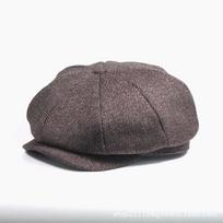 Male Plus Size Ivy Hat Big Head Man Felt Newsboy Cap Dad Leisure Beret Caps Winter Wool Flat Octagon Caps 55-59cm 60-62cm 55-59cm