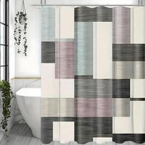 Modern Striped Shower Curtain - Anti-Mold, Waterproof Bathroom Decor, Unique Gift, Stylish Design, Durable, Elegant W150H220(CM)-1 Pcs gray