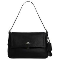 Rankinė ant peties Coach Etta 29 su logotipu iš odos, didelė moteriška rankinė, juoda CCE56-QBBK Basic Set (Bag+Dust Bag)