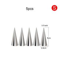 Stainless Steel Cream Horn Molds Kitchen Dessert Durable Mold Cone Tubular Shaped Mold Baking Cones Horn Pastry Roll TMZ
