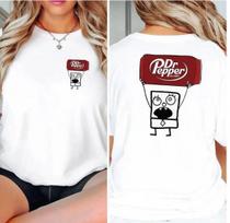 Dr Pepper Marškinėliai Juokingi Dr Pepper marškinėliai Doodle Bob Dr Pepper marškinėliai Unisex marškinėliai XL brown