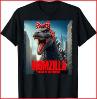 Momzilla Monstrų Motina Juokinga Dovana Mamai Juodi Medvilniniai Marškinėliai S5XL Unisex Marškinėliai XXXXL