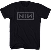 Nine Inch Nails Grey NIN Logo T Shirt Mens Rock Music Classic Band Tee New Black Unisex T-Shirt XL