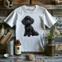 Pudelio Grafikos Elegantiški Šunų Mylėtojai Marškinėliai Visų Dydžių S5XL Unisex Marškinėliai XXXXL