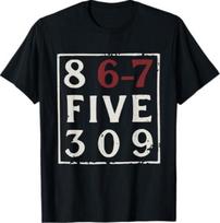 Vintažinis 80-ųjų Muzikinis 8675309 Jenny 8675309 Šeši Septyni 67 Memas Marškinėliai Unisex Marškinėliai S