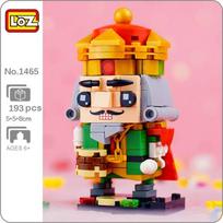 LOZ 1465 Animacinės pasakos Viduramžiai Karalius Karūna Būgnas 3D Modelis PASIDARYK PATS Mini Blokeliai Plytos Konstruktorius Žaislas be Dėžutės