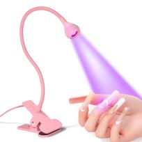 Nail Dryer Light UV Nail lamp 395nm Wavelength Clip-on Desk Mini USB For Gel Nails ongle Manicure Salon Tools pink