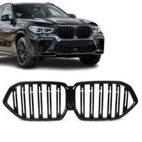 Performance priekinės Grotelės skirtos BMW G06 X6 PRE-LCI (19-23), Dvigubos, juodos blizgios