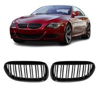 Performance priekinės Grotelės skirtos BMW E63 / E64, Dvigubos, juodos blizgios