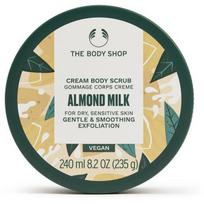 The Body Shop Almond Milk Cream Body Scrub kreminis kūno šveitiklis sausai ir jautriai odai, 250 ml