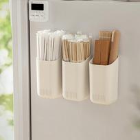 Magnetinio adsorbcijos dėžutė Buitinis šaldytuvas Magnetinė sieninė laikymo dėžutė Laikymo dėžutė be gręžimo balta