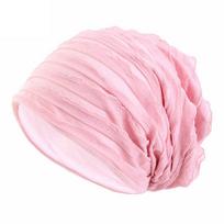 Slouchy Baggy Turban Hat Pleated Ruffle Stretch Soft Hair Loss Headscarf Women Muslim Hijab Beanies Bonnet Chemo Cap Nightcap