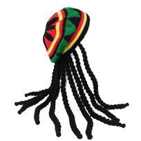 Unisex megzta pynimo kepurė Jamaikietiška Beanie kepuraitė Hip Hop kepurė Vyriška Dredių perukas Bob Marley Karibų karnavalinė galvos apdangalo kepurė One Size