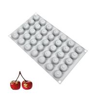 Chocolate Molds Small Cherry Shape Mousse Molds Pastrys Bakings Supplies Silicone Material Suitable for DIY Bakings Treat 1 white
