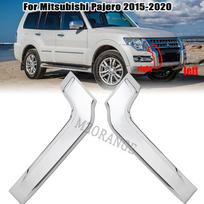 For Mitsubishi Pajero Montero V93 V97 V98 2015 2016 2017 Car Front Bumper Grill Chrome Trim Molding Decorative Cover left