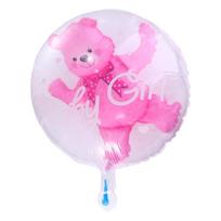 Gender Reveal 24inch Double Bubble Baby Boy Girl Transparent Foil Bear Balloons Party Supplies Globos 10inch